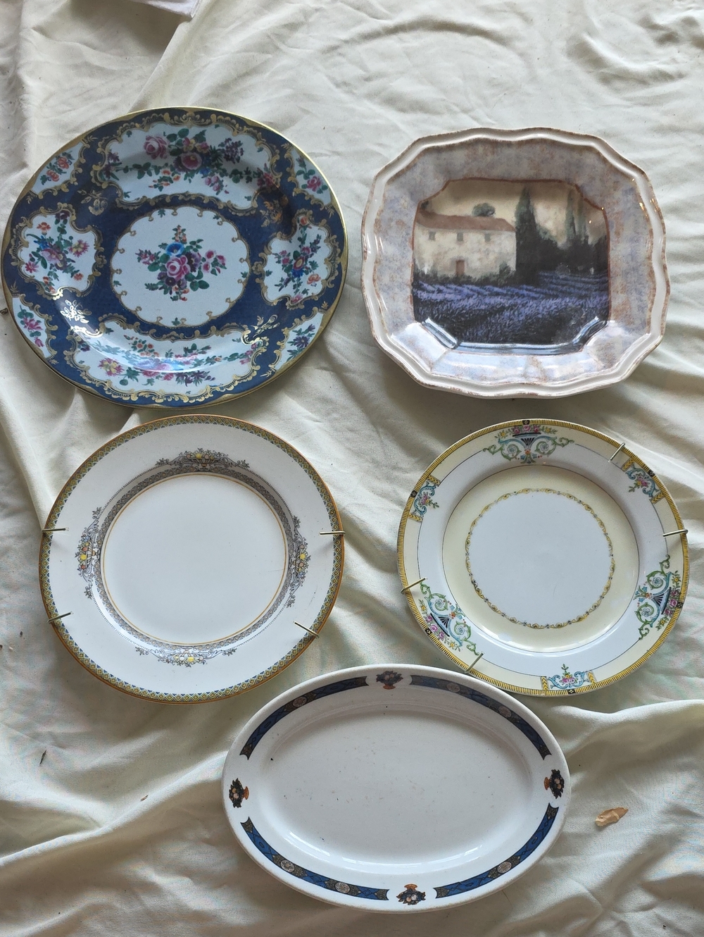 Vtg Crescent MMA Noritake Scammell's Assort Matching Plates Inc Wall Dinner Hang